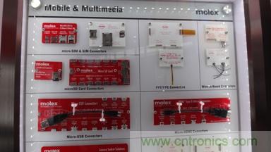 Molex MicroSIM、MicroSD、MicroUSB和MicroHDMI連接器