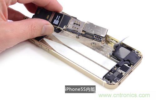 土豪金iPhone 5S拆解：內(nèi)部結(jié)構(gòu)升級，維修難度增加