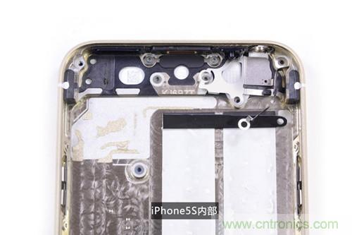 土豪金iPhone 5S拆解：內(nèi)部結(jié)構(gòu)升級，維修難度增加