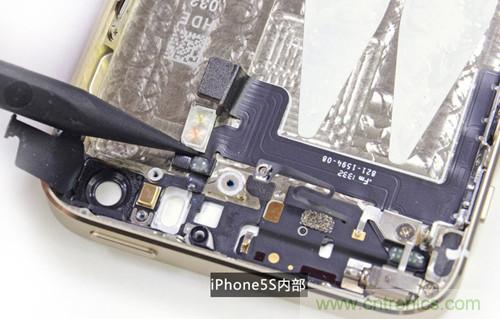 土豪金iPhone 5S拆解：內(nèi)部結(jié)構(gòu)升級，維修難度增加