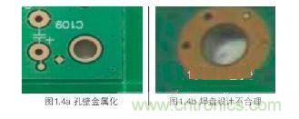 螺絲孔金屬化，焊盤設(shè)計(jì)不合理