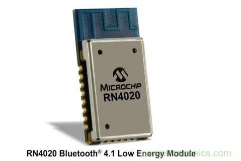 Microchip公司的RN4020模塊集成了包括天線在內(nèi)完整的低功耗藍(lán)牙射頻電路。RN4020采用密封的10mm x17mm x 2mm封裝，內(nèi)置有板載陶瓷天線、2.4GHz的低功耗藍(lán)牙收發(fā)器、帶完整的嵌入式低功耗藍(lán)牙協(xié)議棧的微控制器以及UART和USB接口。