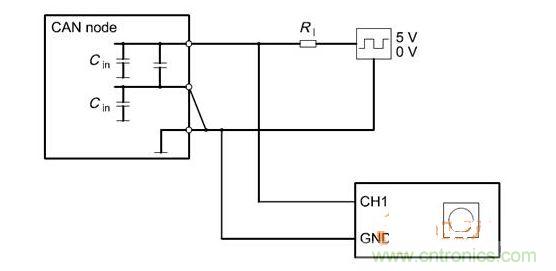  Cdiff測(cè)試原理（CANnode輸出線從上往下為CANH、CANL、GND）