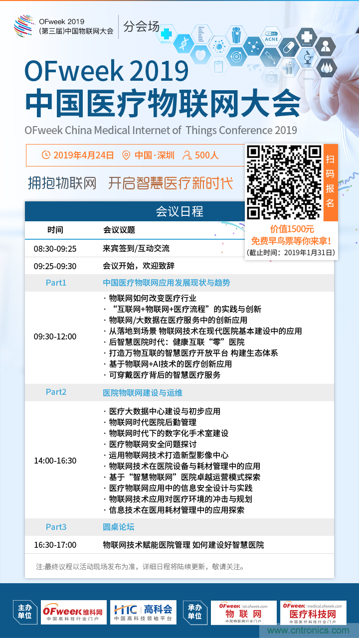 透析行業(yè)前瞻性話題 －－OFweek 2019中國(guó)醫(yī)療物聯(lián)網(wǎng)大會(huì)邀您共襄盛舉！