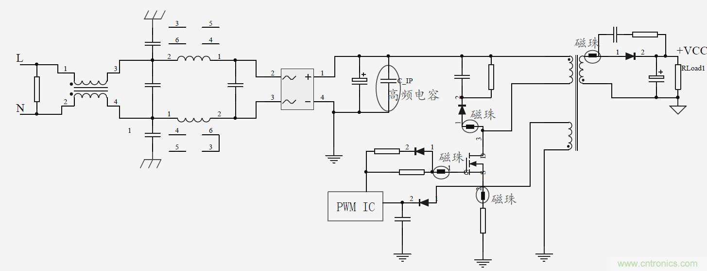 如何改善開關電源電路的EMI特性？