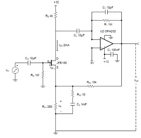 如何使用分立式 JFET 放大低噪聲電路中的小信號(hào)？
