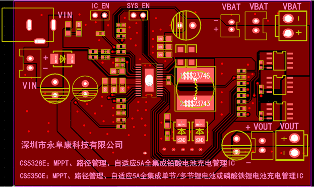 CS5350/CS5328 太陽能板供電鉛酸蓄電池、磷酸鐵鋰電池、鋰電池充電管理IC系列